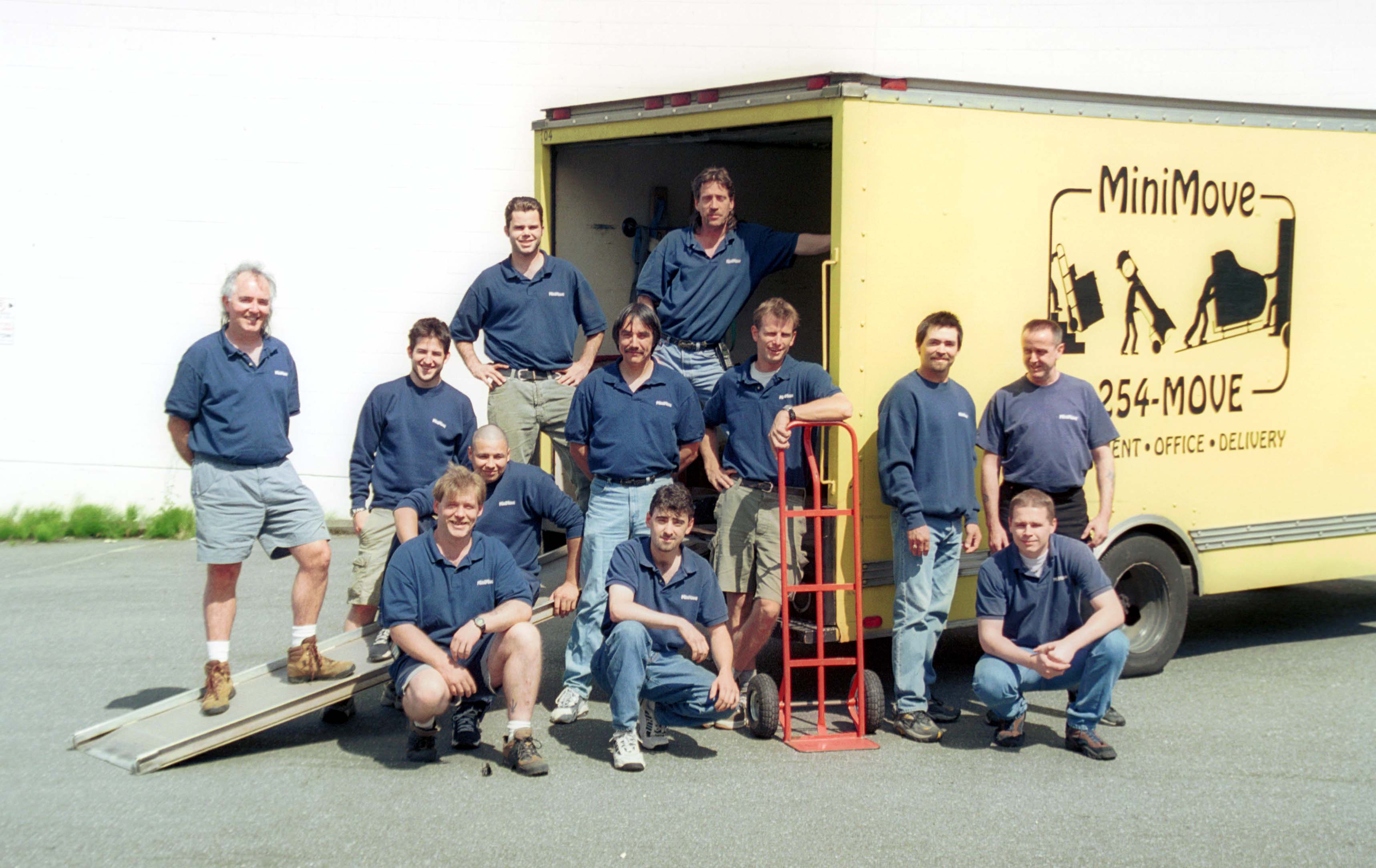 The MiniMove Team with a moving truck